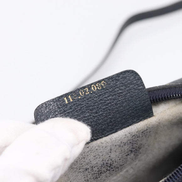 GUCCI GG Supreme Sherry Line Shoulder Bag PVC Navy Gold 116 02 089 Auth 198887