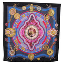 HERMES Carre 90 Scarf Silk Blue Pink Auth 198891-1