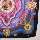 HERMES Carre 90 Scarf Silk Blue Pink Auth 198891-10