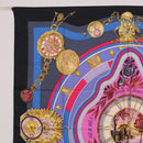 HERMES Carre 90 Scarf Silk Blue Pink Auth 198891-2