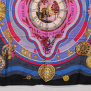 HERMES Carre 90 Scarf Silk Blue Pink Auth 198891-9