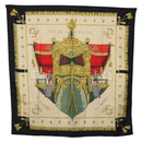 HERMES Carre 90 Scarf Silk Beige Black Auth 198892-1