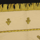 HERMES Carre 90 Scarf Silk Beige Black Auth 198892-12