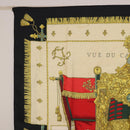 HERMES Carre 90 Scarf Silk Beige Black Auth 198892-2
