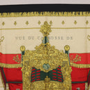 HERMES Carre 90 Scarf Silk Beige Black Auth 198892-3