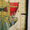 HERMES Carre 90 Scarf Silk Beige Black Auth 198892-7