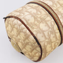 Christian Dior Romantic Chain Hand Bag PVC Leather Beige Silver Auth 198896-14