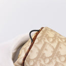 Christian Dior Romantic Chain Hand Bag PVC Leather Beige Silver Auth 198896-15