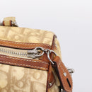 Christian Dior Romantic Chain Hand Bag PVC Leather Beige Silver Auth 198896-17