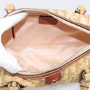 Christian Dior Romantic Chain Hand Bag PVC Leather Beige Silver Auth 198896-19