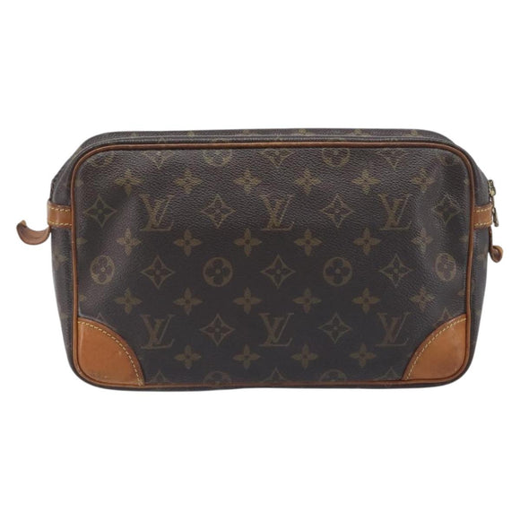 LOUIS VUITTON Monogram Compiegne 28 Clutch Bag M51845 LV Auth 198909
