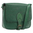 LOUIS VUITTON Epi Cartouchiere MM Shoulder Bag Green M52244 LV Auth 198910-1