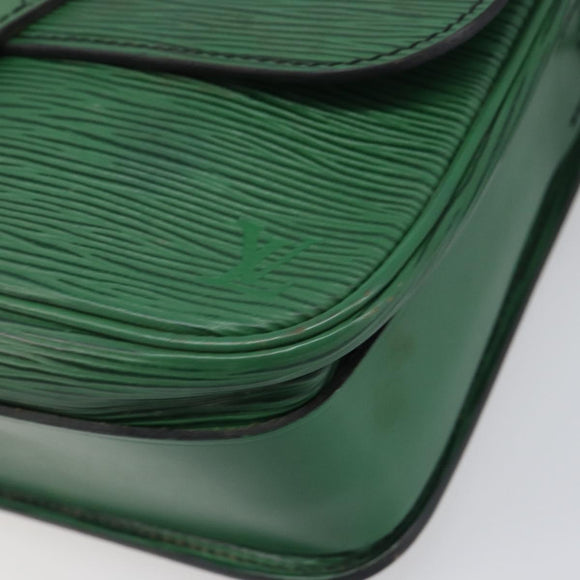 LOUIS VUITTON Epi Cartouchiere MM Shoulder Bag Green M52244 LV Auth 198910