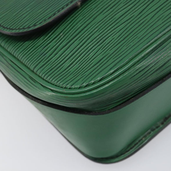 LOUIS VUITTON Epi Cartouchiere MM Shoulder Bag Green M52244 LV Auth 198910