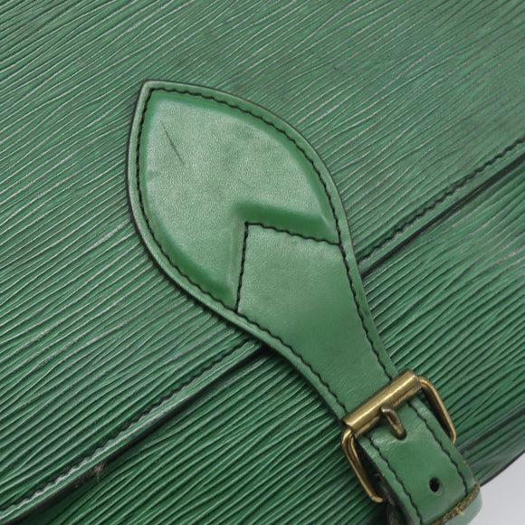 LOUIS VUITTON Epi Cartouchiere MM Shoulder Bag Green M52244 LV Auth 198910