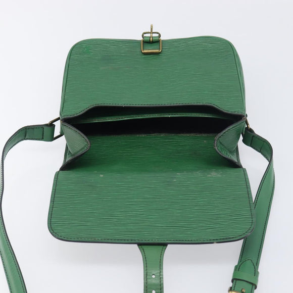 LOUIS VUITTON Epi Cartouchiere MM Shoulder Bag Green M52244 LV Auth 198910