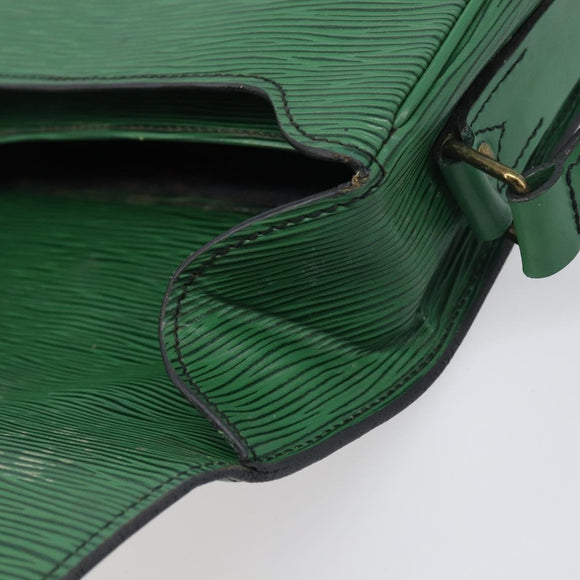 LOUIS VUITTON Epi Cartouchiere MM Shoulder Bag Green M52244 LV Auth 198910