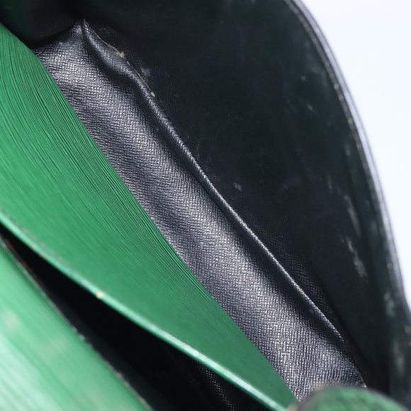 LOUIS VUITTON Epi Cartouchiere MM Shoulder Bag Green M52244 LV Auth 198910