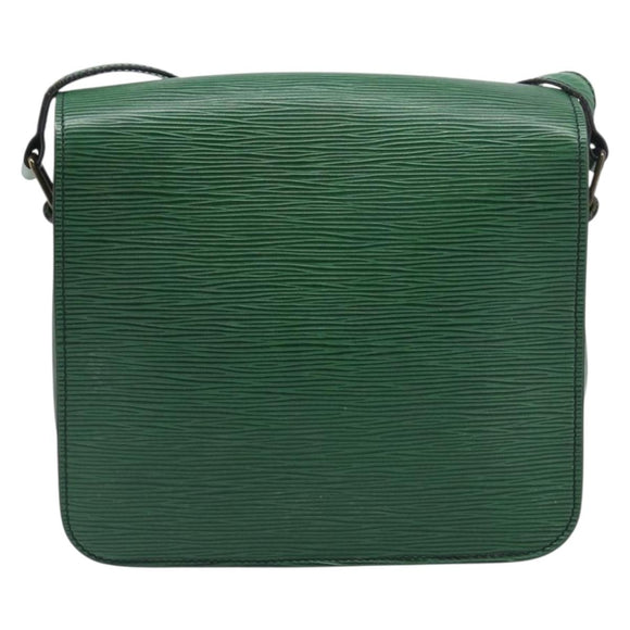 LOUIS VUITTON Epi Cartouchiere MM Shoulder Bag Green M52244 LV Auth 198910