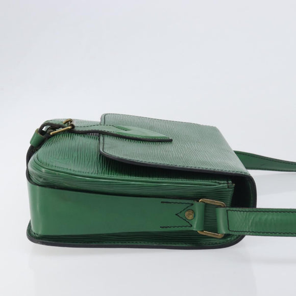 LOUIS VUITTON Epi Cartouchiere MM Shoulder Bag Green M52244 LV Auth 198910