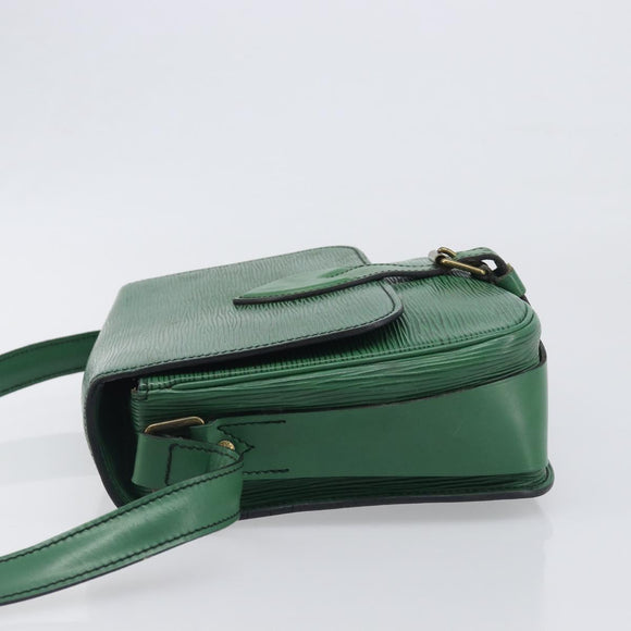 LOUIS VUITTON Epi Cartouchiere MM Shoulder Bag Green M52244 LV Auth 198910