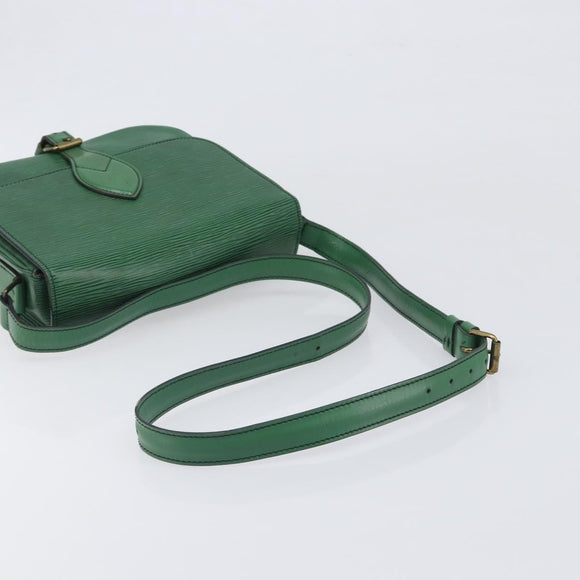LOUIS VUITTON Epi Cartouchiere MM Shoulder Bag Green M52244 LV Auth 198910