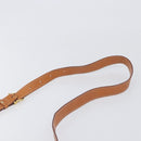 CELINE Macadam Shoulder Bag PVC Leather Beige Gold Tone Auth 198924-8