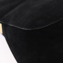 CELINE Chain Shoulder Bag Suede Black Gold Tone Auth 198925A-15