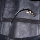 CELINE Chain Shoulder Bag Suede Black Gold Tone Auth 198925A-11