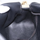 CELINE Chain Shoulder Bag Suede Black Gold Tone Auth 198925A-18