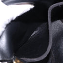 CELINE Chain Shoulder Bag Suede Black Gold Tone Auth 198925A-20