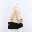CELINE Chain Shoulder Bag Suede Black Gold Tone Auth 198925A-21