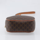 CELINE Macadam Shoulder Bag PVC Leather Brown Gold Tone Auth 198926-5
