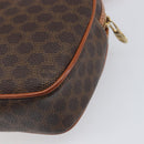 CELINE Macadam Shoulder Bag PVC Leather Brown Gold Tone Auth 198926-16