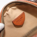 CELINE Macadam Shoulder Bag PVC Leather Brown Gold Tone Auth 198926-18