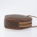 CELINE Macadam Shoulder Bag PVC Leather Brown Gold Tone Auth 198926-3