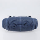 BVLGARI Chandra Hand Bag Leather Blue Gold Tone Auth 198928A-5