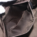 BVLGARI Hand Bag Leather Black Gold Tone Auth 198930A-24