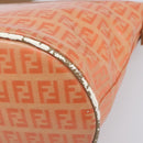 FENDI Zucchino Mamma Baguette Hand Bag Patent Orange Gold Tone Auth 198931-15