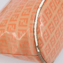 FENDI Zucchino Mamma Baguette Hand Bag Patent Orange Gold Tone Auth 198931-16