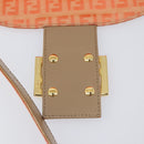 FENDI Zucchino Mamma Baguette Hand Bag Patent Orange Gold Tone Auth 198931-19