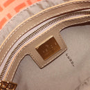 FENDI Zucchino Mamma Baguette Hand Bag Patent Orange Gold Tone Auth 198931-20