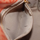 FENDI Zucchino Mamma Baguette Hand Bag Patent Orange Gold Tone Auth 198931-24
