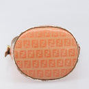 FENDI Zucchino Mamma Baguette Hand Bag Patent Orange Gold Tone Auth 198931-5