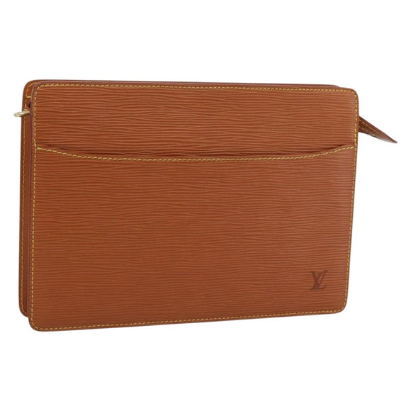 LOUIS VUITTON Epi Pochette Homme Clutch Bag Brown M52528 LV Auth 198936