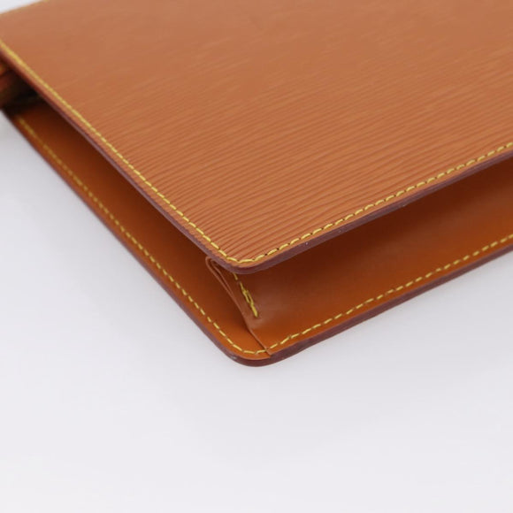 LOUIS VUITTON Epi Pochette Homme Clutch Bag Brown M52528 LV Auth 198936