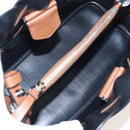 PRADA Vitello Intrecciato Shoulder Bag Leather Brown Silver Auth 198942M-10
