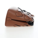 PRADA Vitello Intrecciato Shoulder Bag Leather Brown Silver Auth 198942M-4
