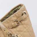 Christian Dior Lady Dior Canage Tote Bag Canvas Beige Gold Tone Auth 198943-16
