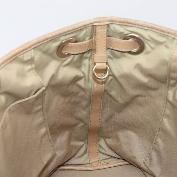 Christian Dior Lady Dior Canage Tote Bag Canvas Beige Gold Tone Auth 198943